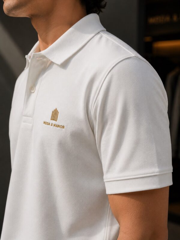 Signature Polo – Ivory White
