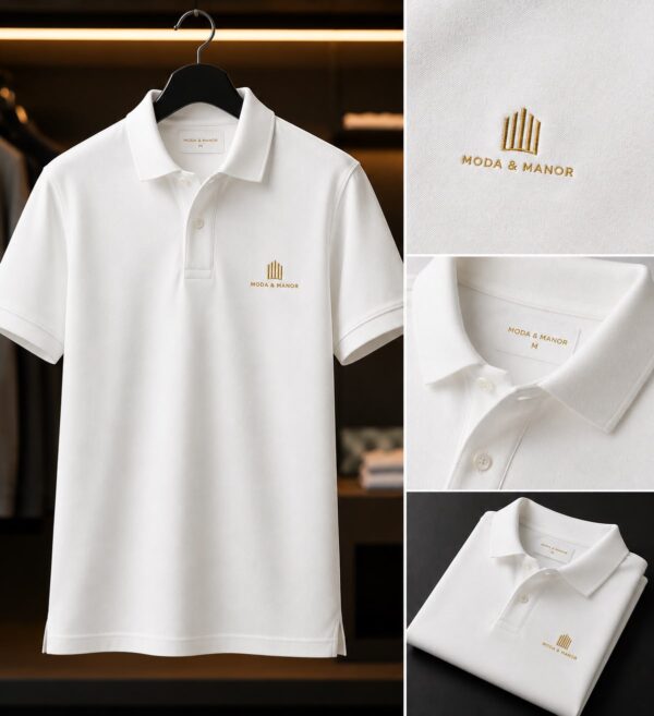 Signature Polo – Ivory White
