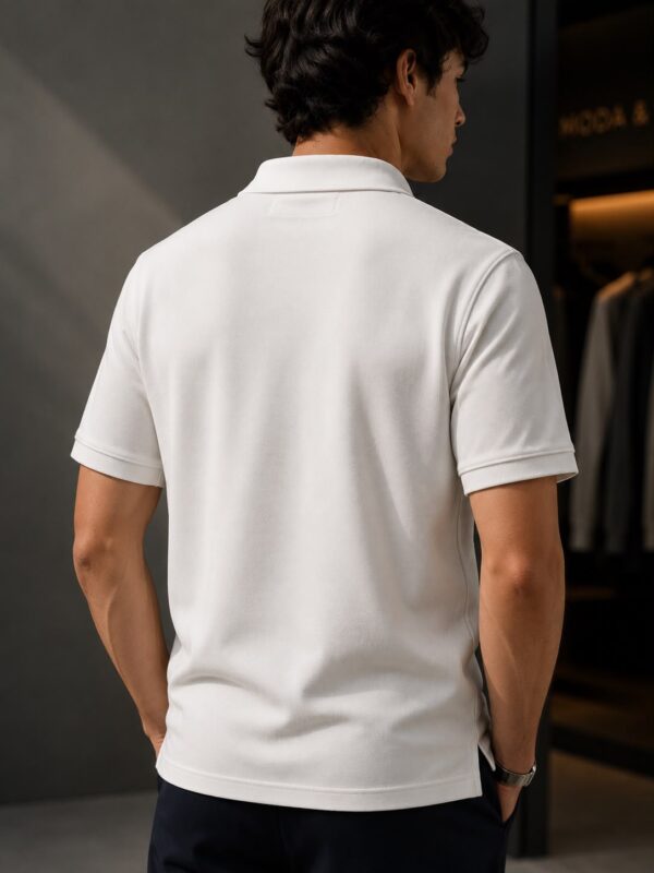 Signature Polo – Ivory White