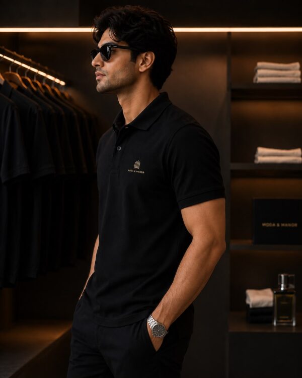 Signature Polo – Onyx Black