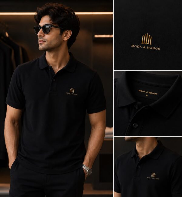 Signature Polo – Onyx Black