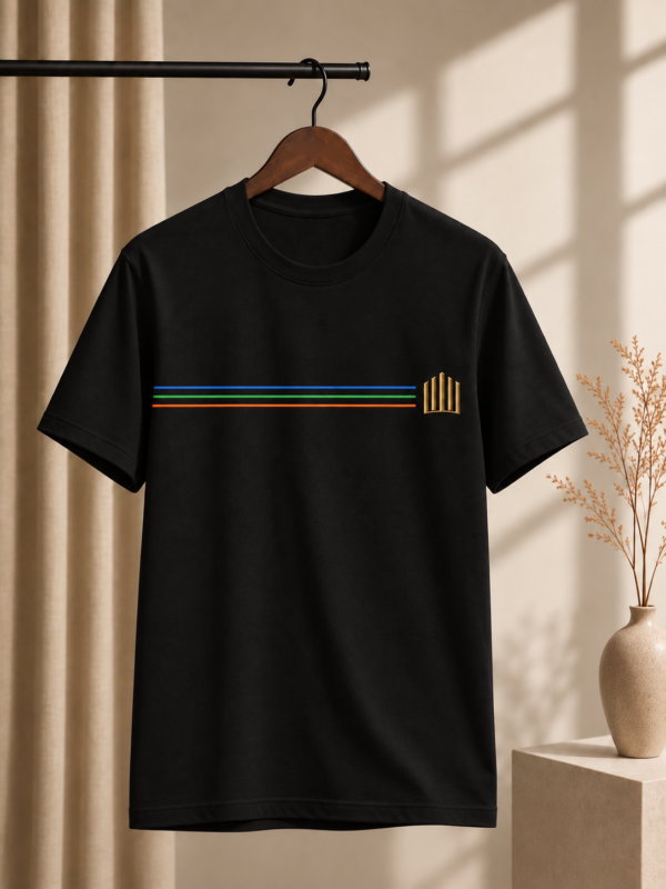 Strata Black Tee
