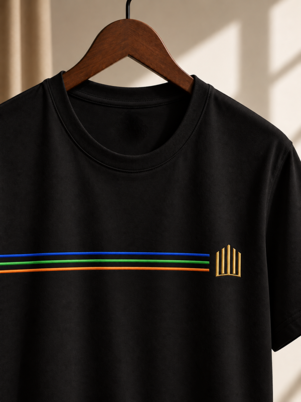 Strata Black Tee