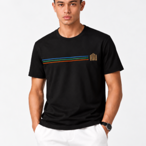 Strata Black Tee